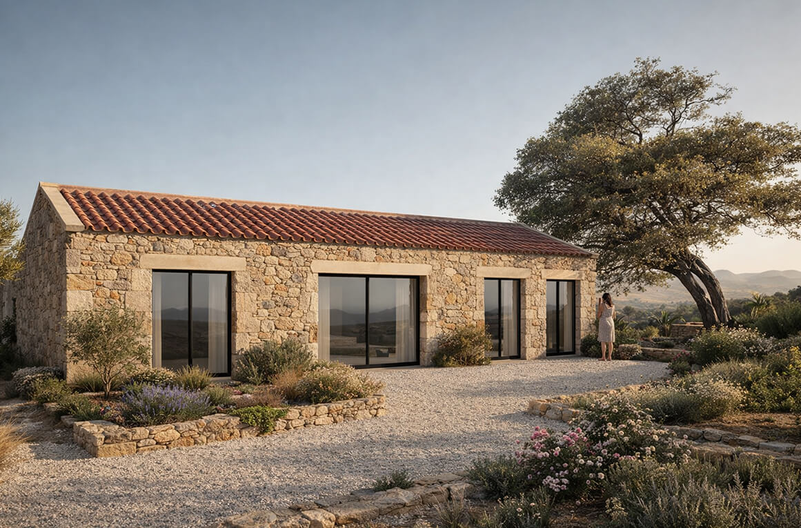 AFRATA property architectural visualisation in Crete