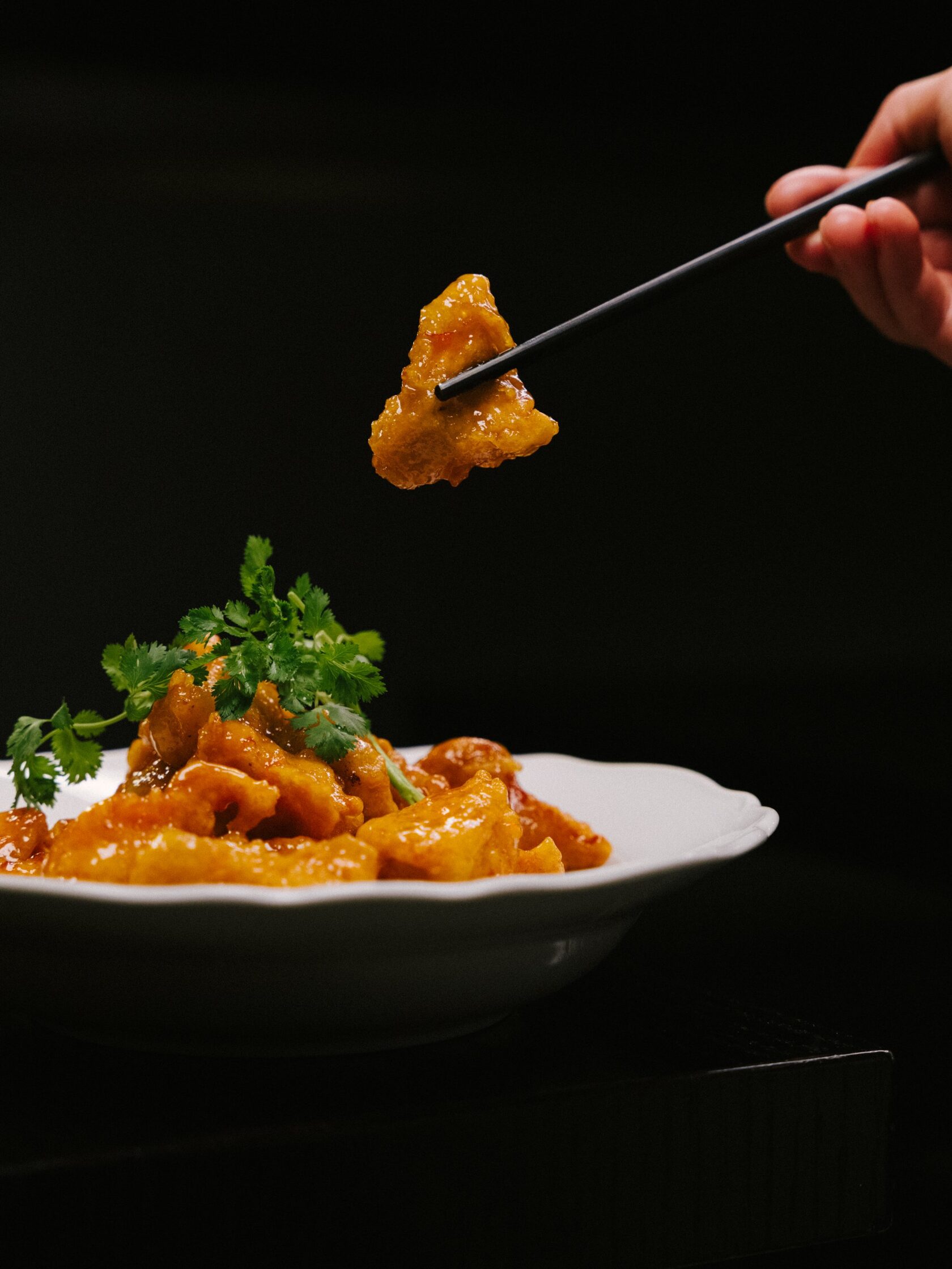 Tiger Tiger signature dish with chopsticks