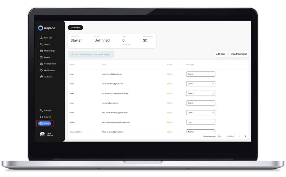 Adding Users | inspace Help Center