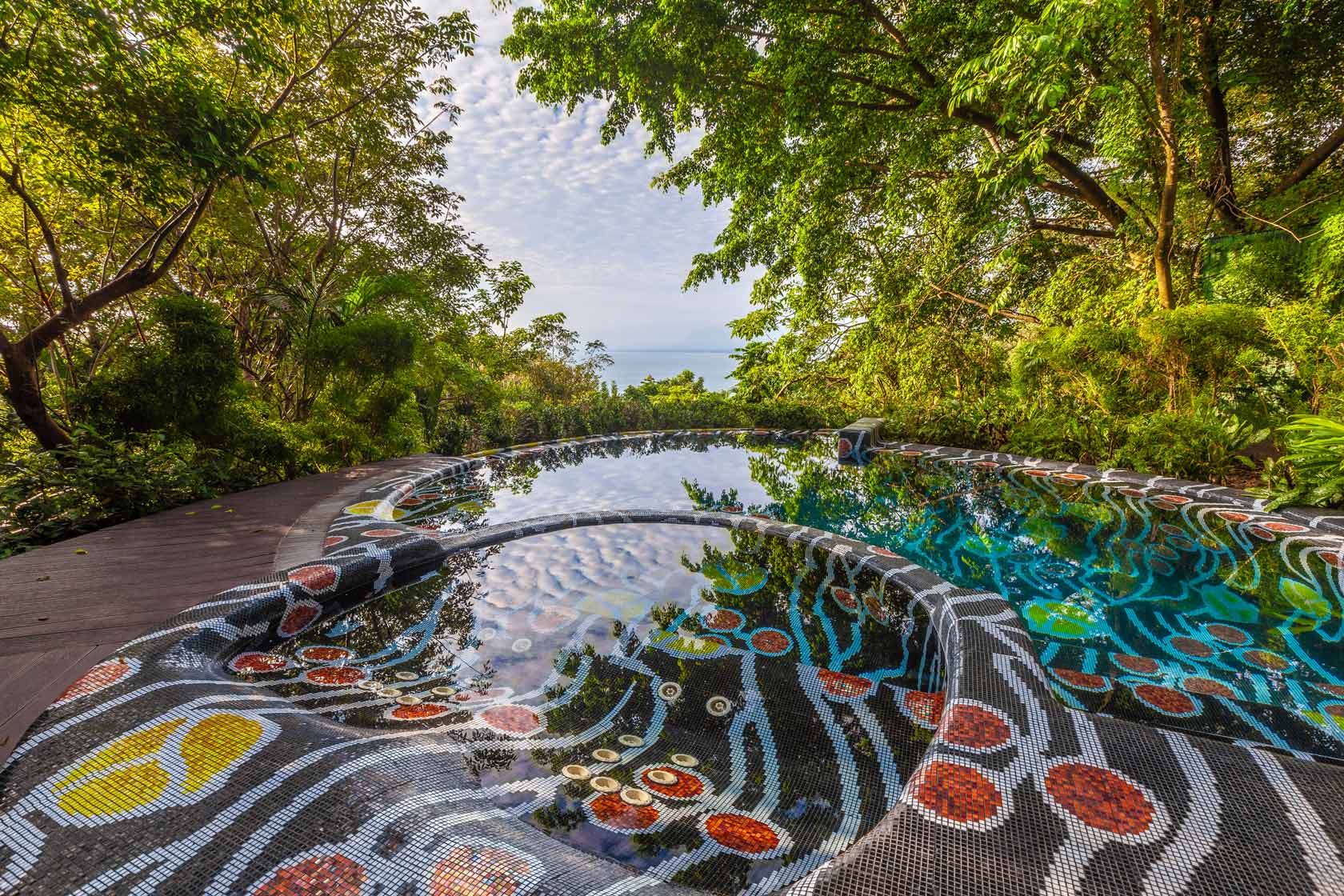 Luxury Villa Private Pool, the pool from above, ocean beyond, Hotel Makanda, Manuel Antonio