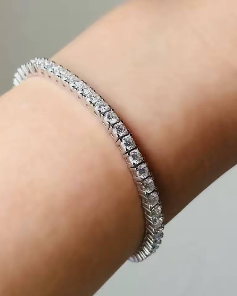 Tennis 3mm Chain VVS1 Silver 925 diamond tester фото клієнта 2