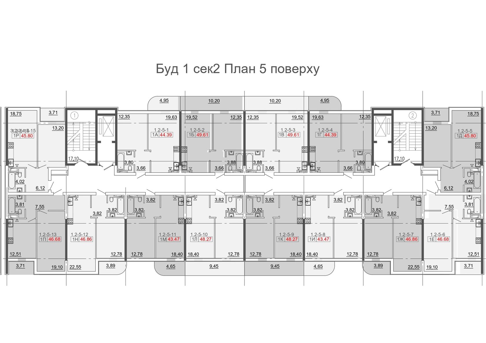 Типовая планировка этажей Кадорр на Даче Ковалевского — вариант 10