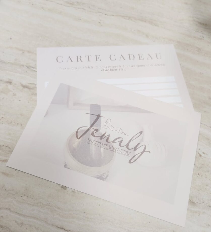 Carte cadeau bien-être et massage à offrir chez Jenaly Institut Bien-Être à Metz