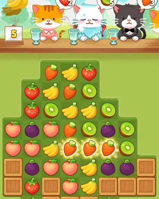 Креатив: игра три в ряд