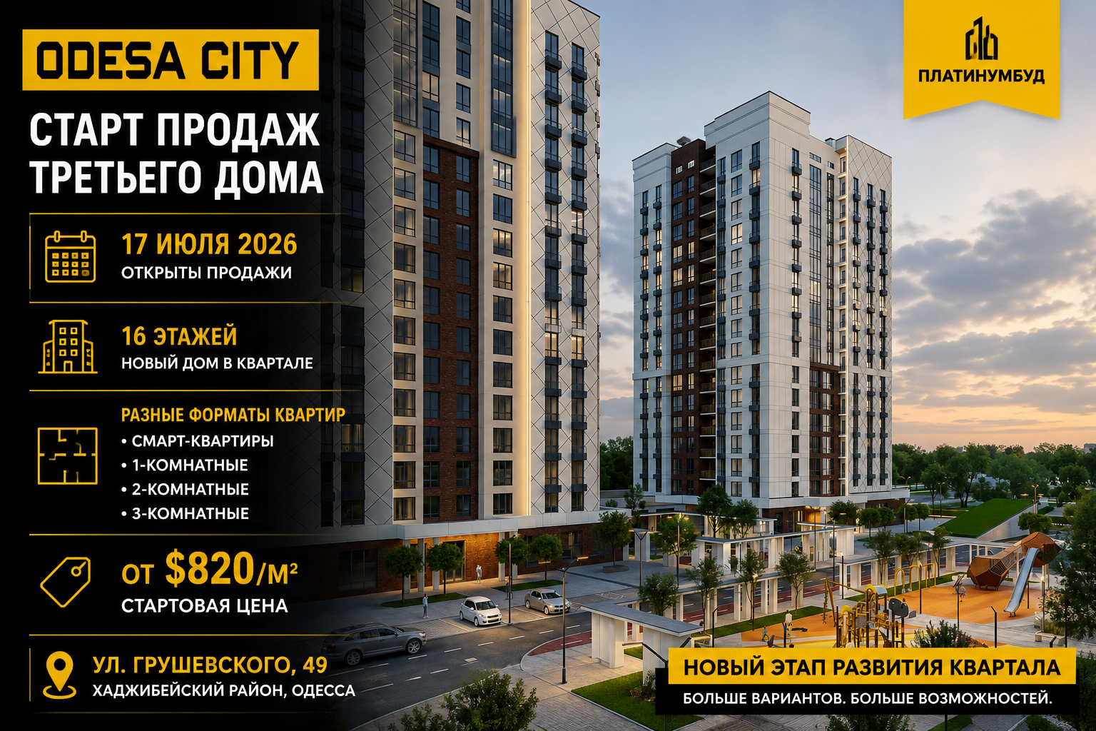 ODESA CITY — старт продаж третьего дома