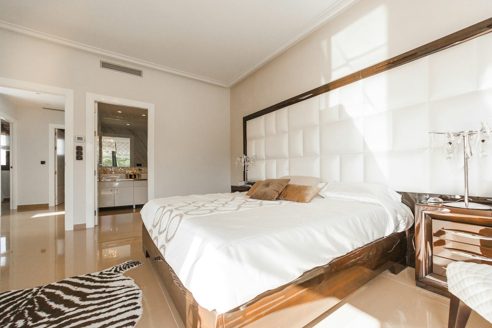 Elegant hotel bedroom suite