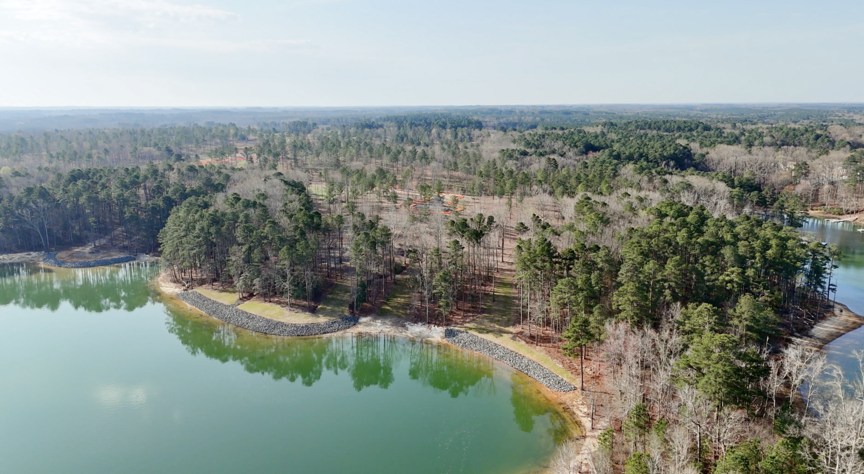 Private gated entrance to The Pointe at Kerr Lake