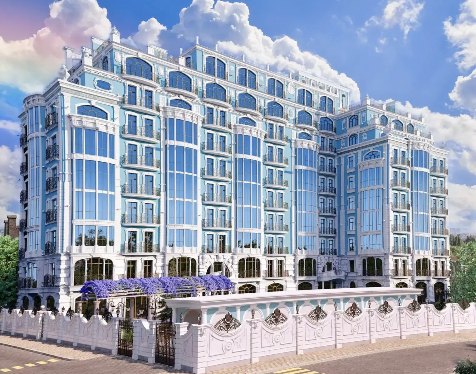 Клубный дом Biarritz — архитектура и фасад