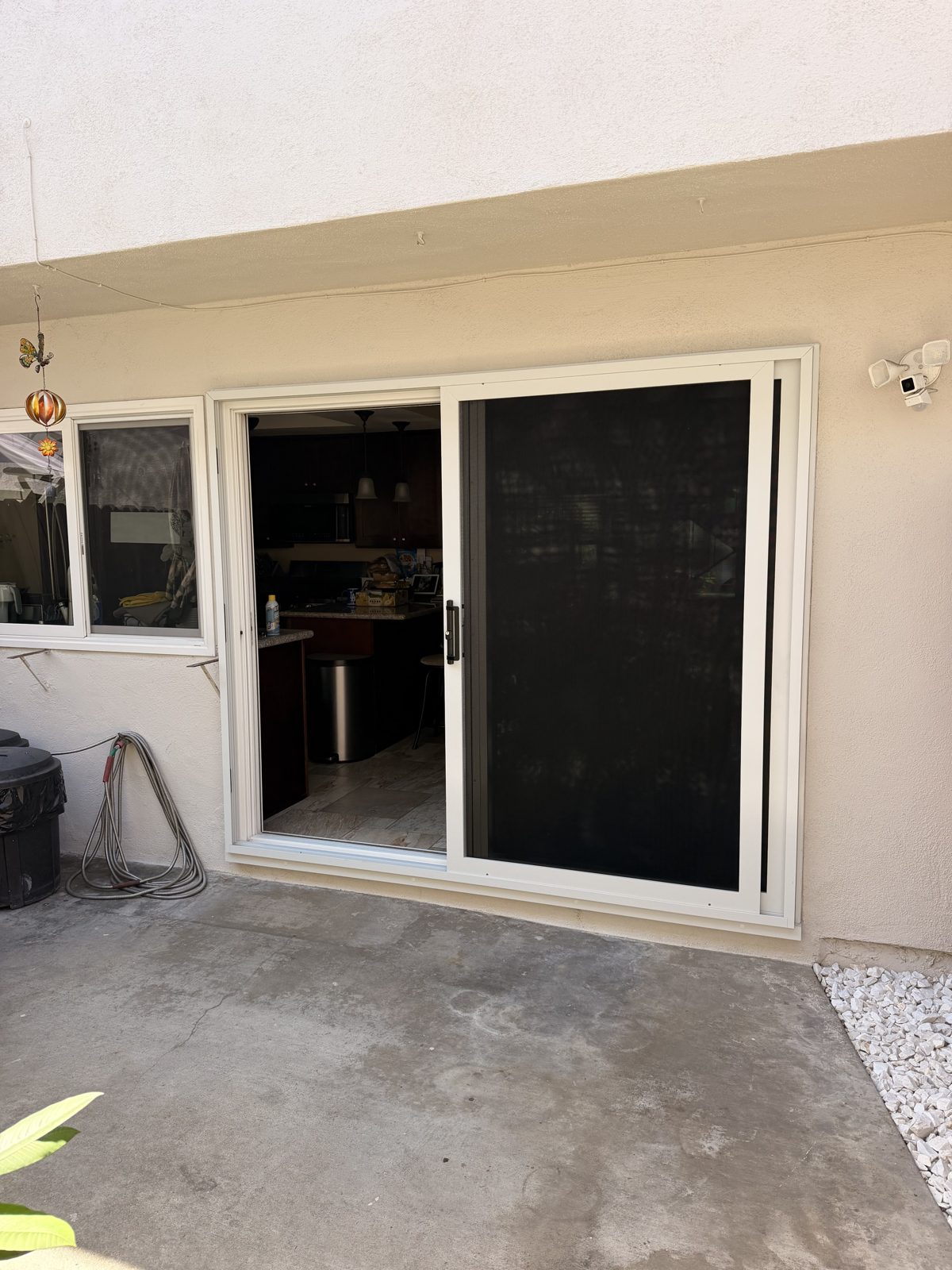 Patio slider security screen installed in Fountain Valley, CA