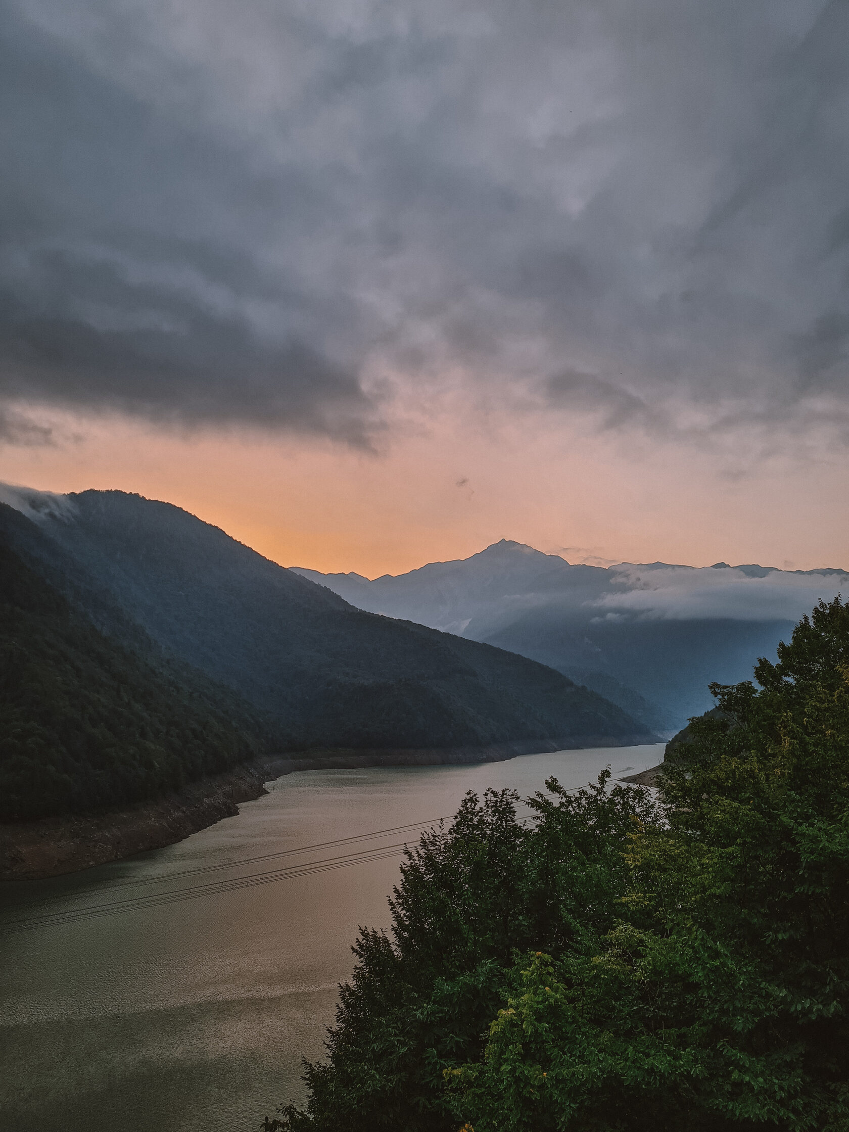 The Ingur Reservoir Amid the Mountains