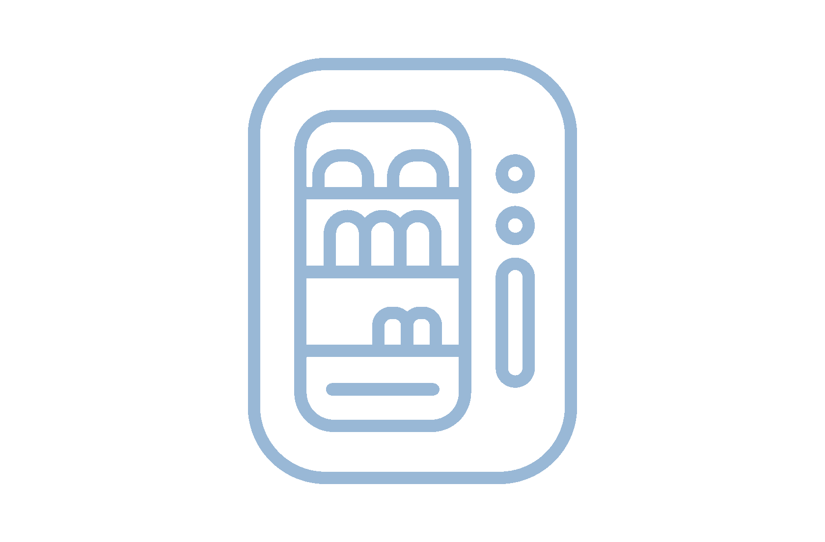 icono de una máquina expendedora haciendo referencia a la cafetería