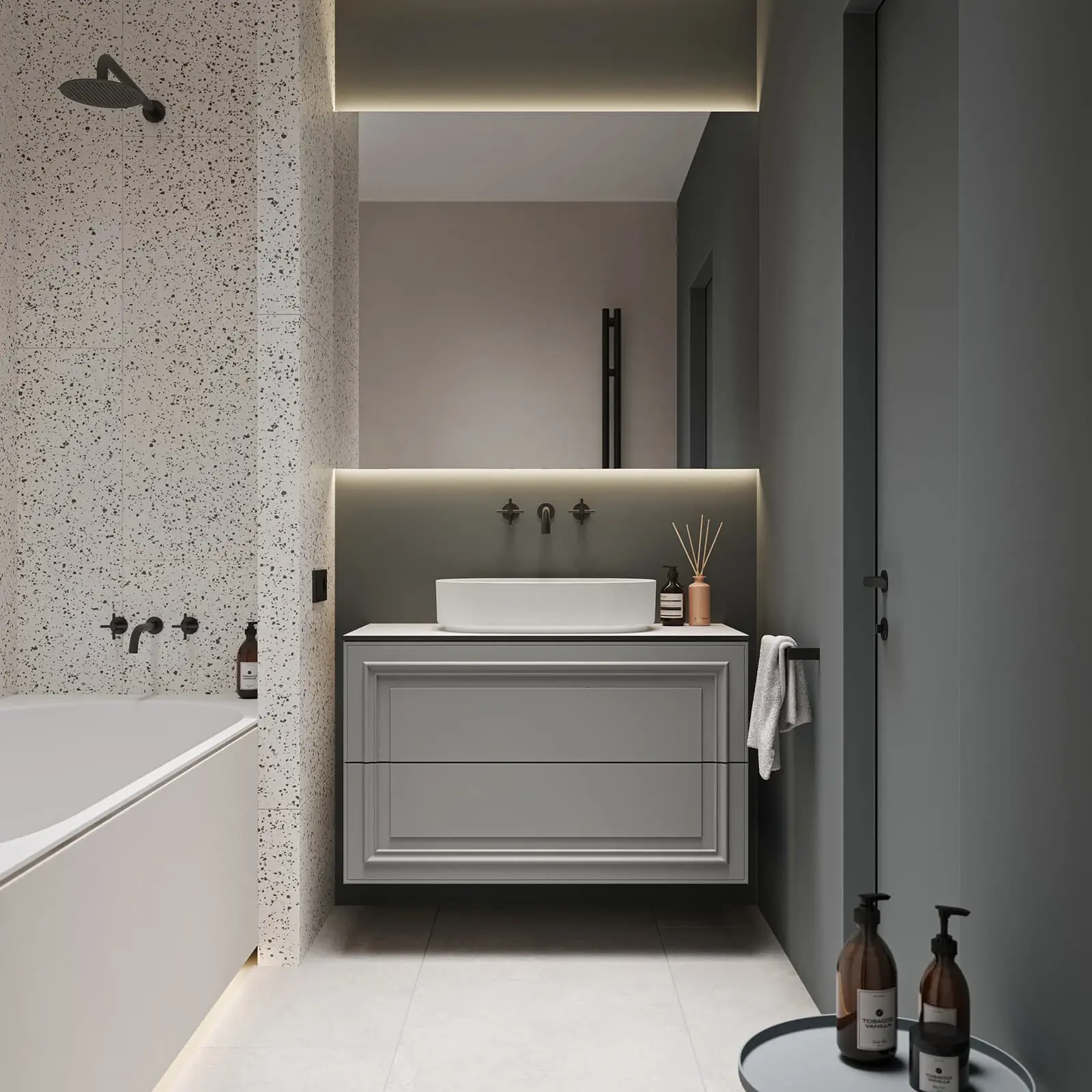 Fitted bathroom storage cabinet Peterborough