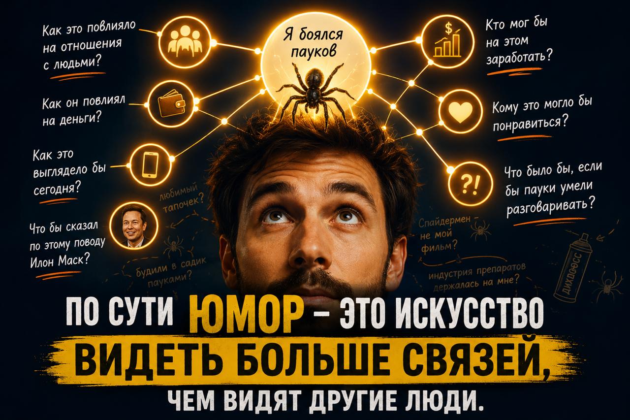 Развитие чувства юмора через ассоциативное мышление и неожиданные связи