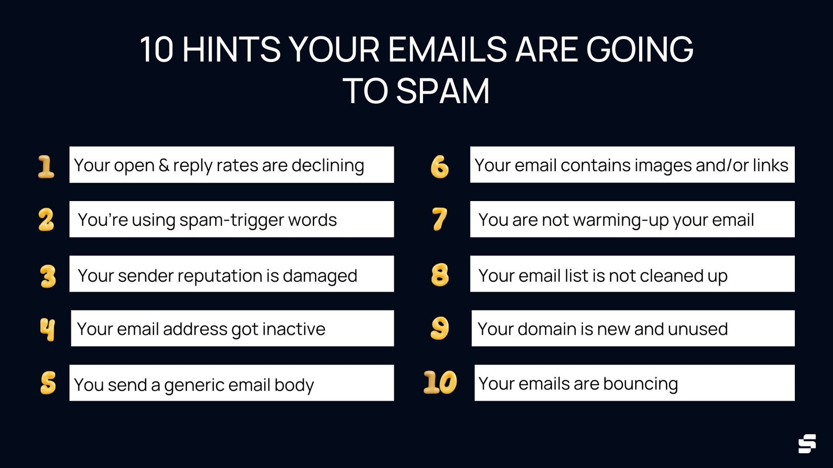 10 Hints Your Emails Are Going to Spam