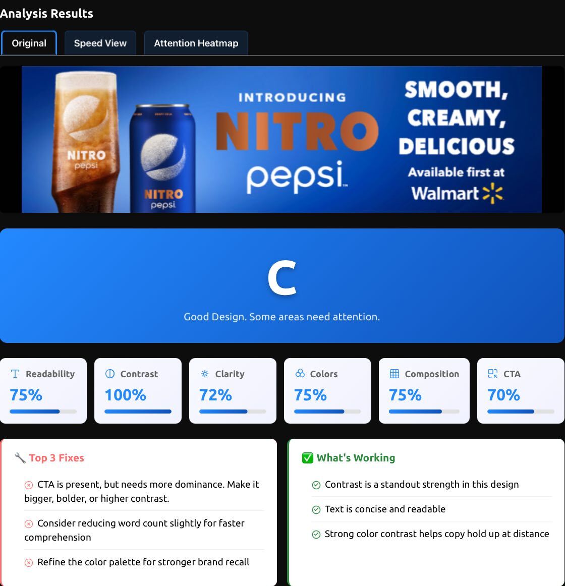 Grade and scores screenshot