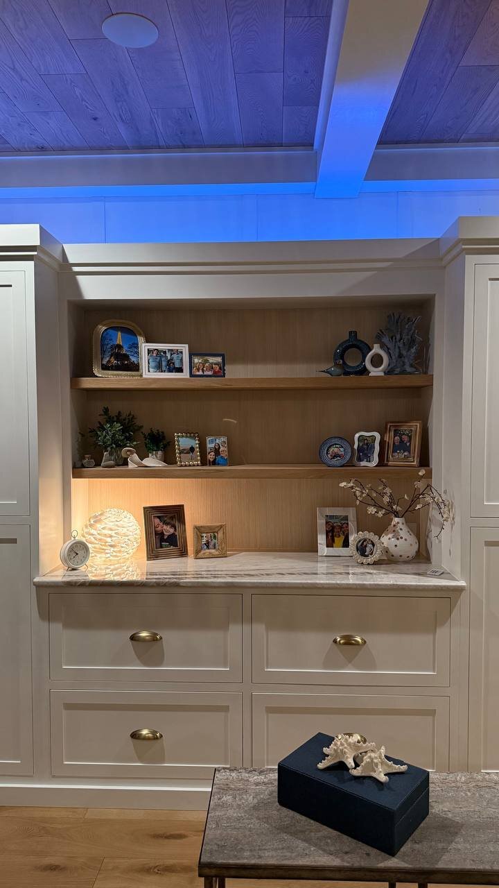 Fabrication and Installation of a Stone Countertop for a Built-In Cabinet Unit