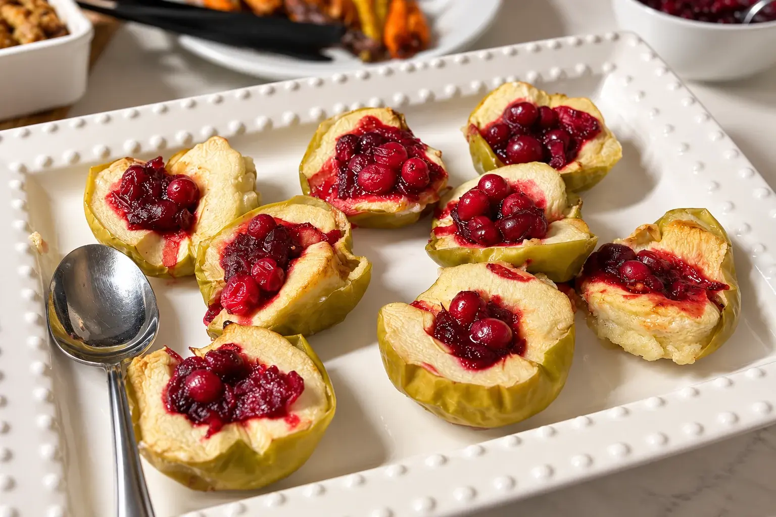 Baked apples with cranberry — a Thanksgiving dinner at home by Miami private chef Marina Staver