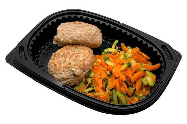 Chicken cutlets with carrot and zucchini