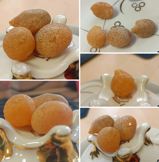 Amber drops — untreated ancient amber pieces