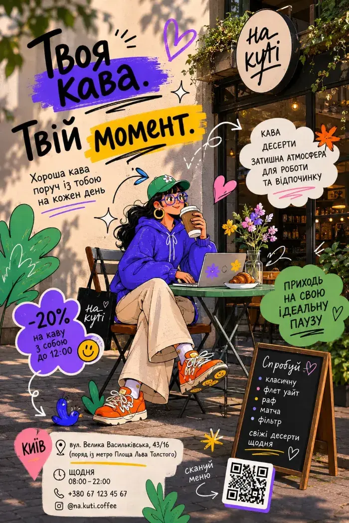 AI creative for a coffee shop