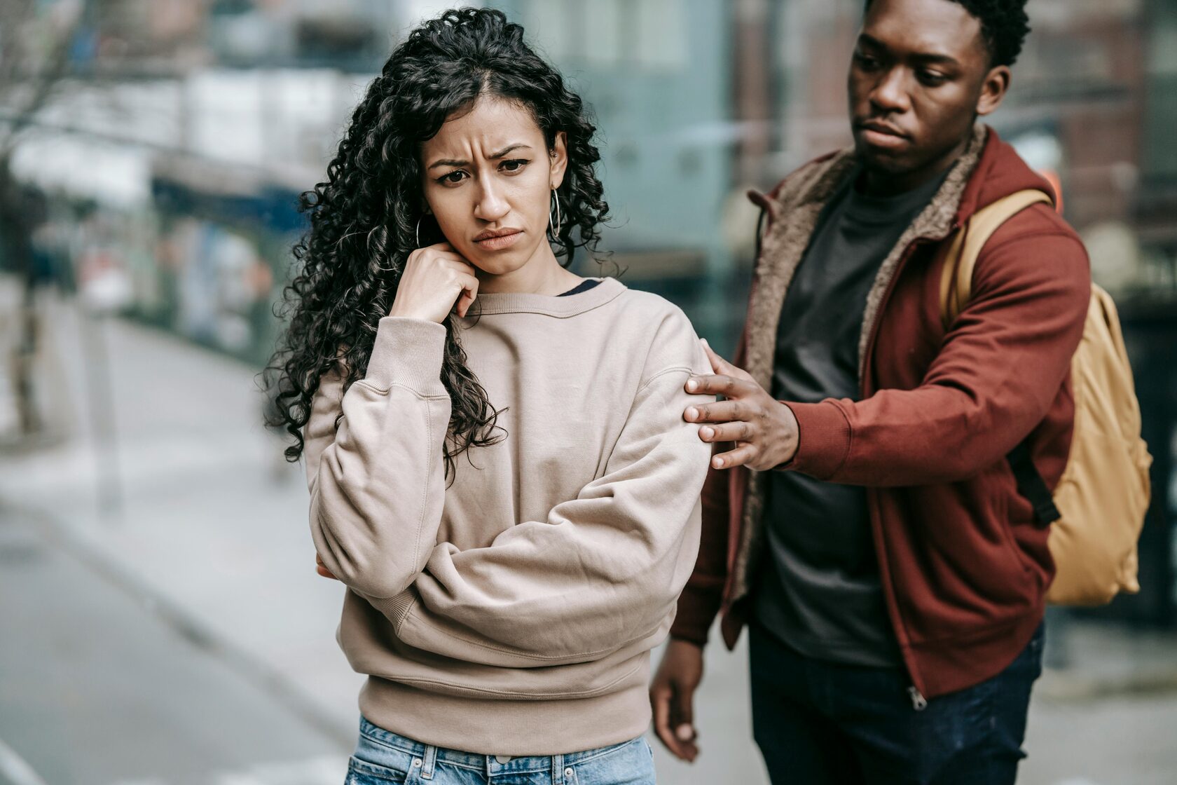 Woman reflecting during a difficult period