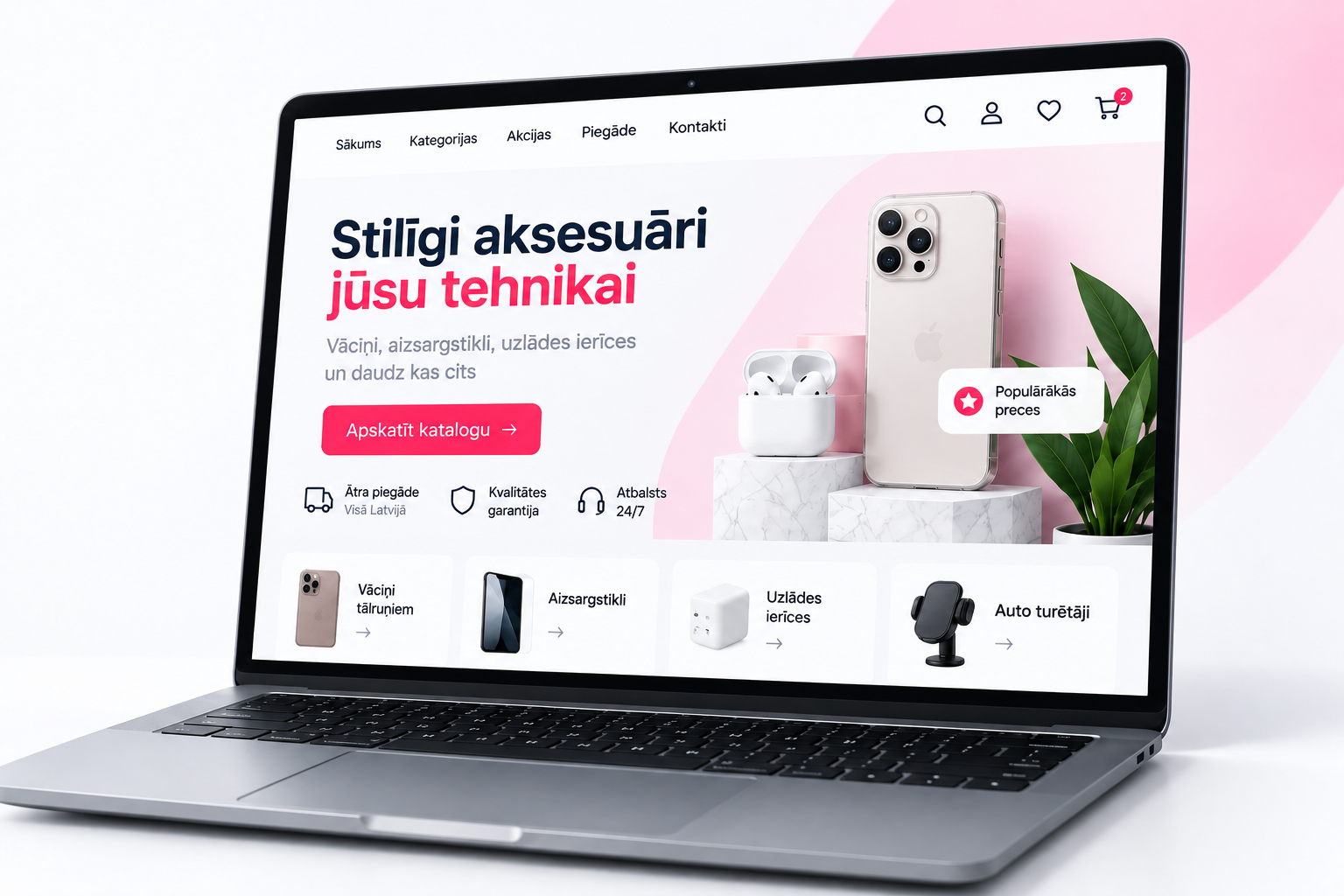 Darba vieta ar klēpjdatoru un augiem