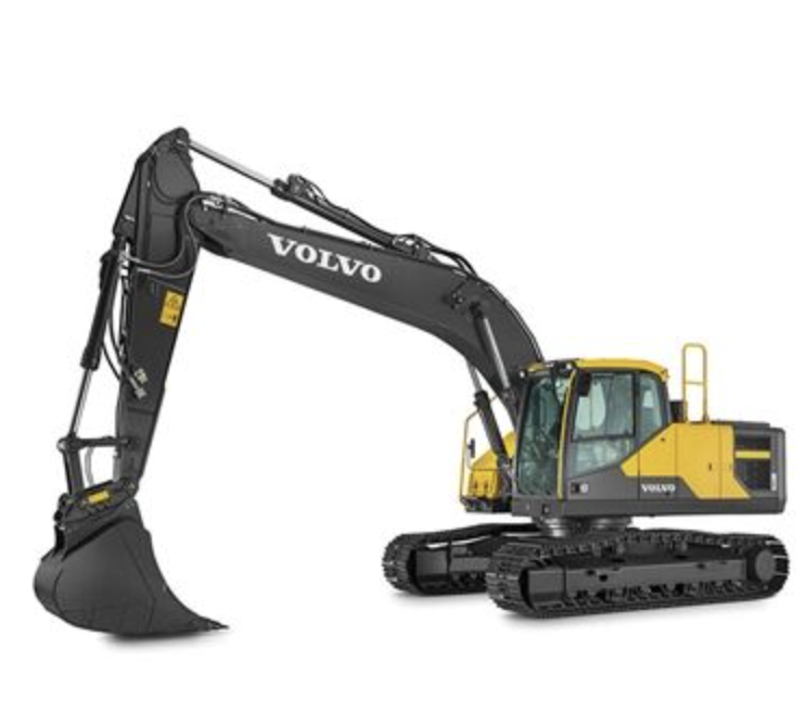 Volvo EC220E Excavator on construction site