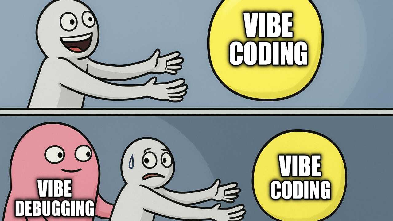 Meme comparing developer and tester interaction.