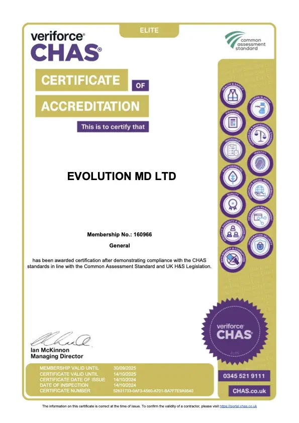 CHAS Elite certificate