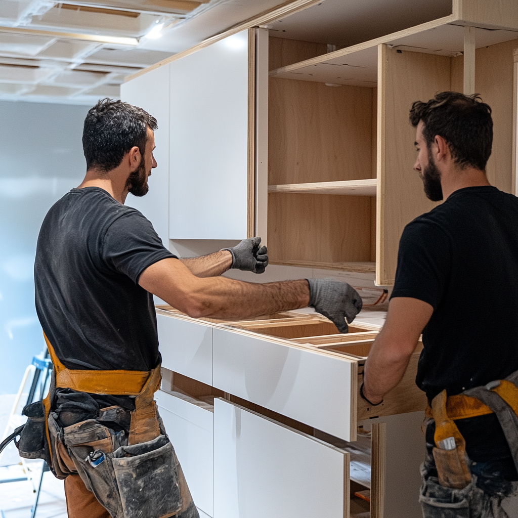Custom cabinet installation