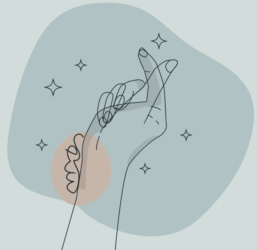 Minimalist Drawing of Hands