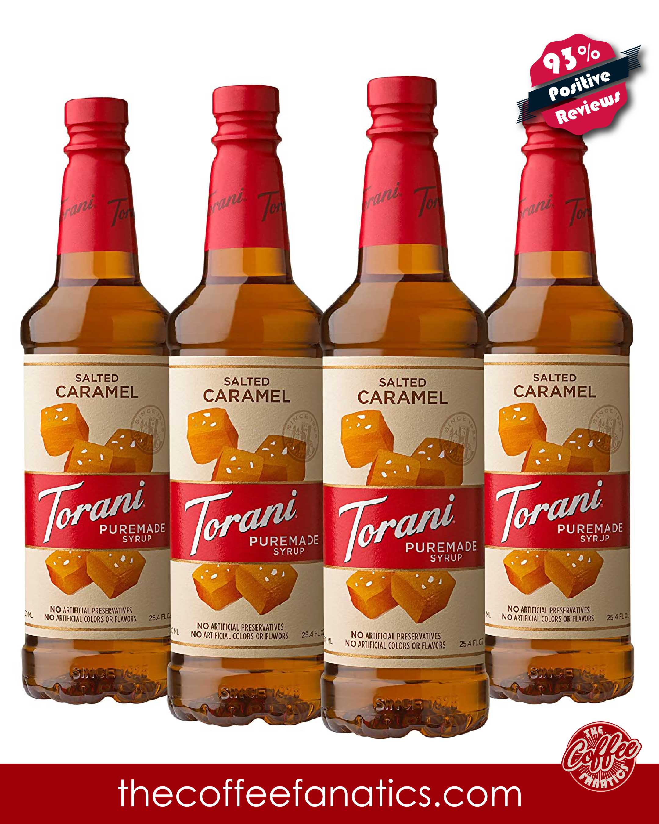 By The Cup Syrup Pumps, Fits Torani Syrup Bottles and Includes 1 of each,  French Vanilla and Classic Caramel 750 ml Coffee Syrup Flavoring