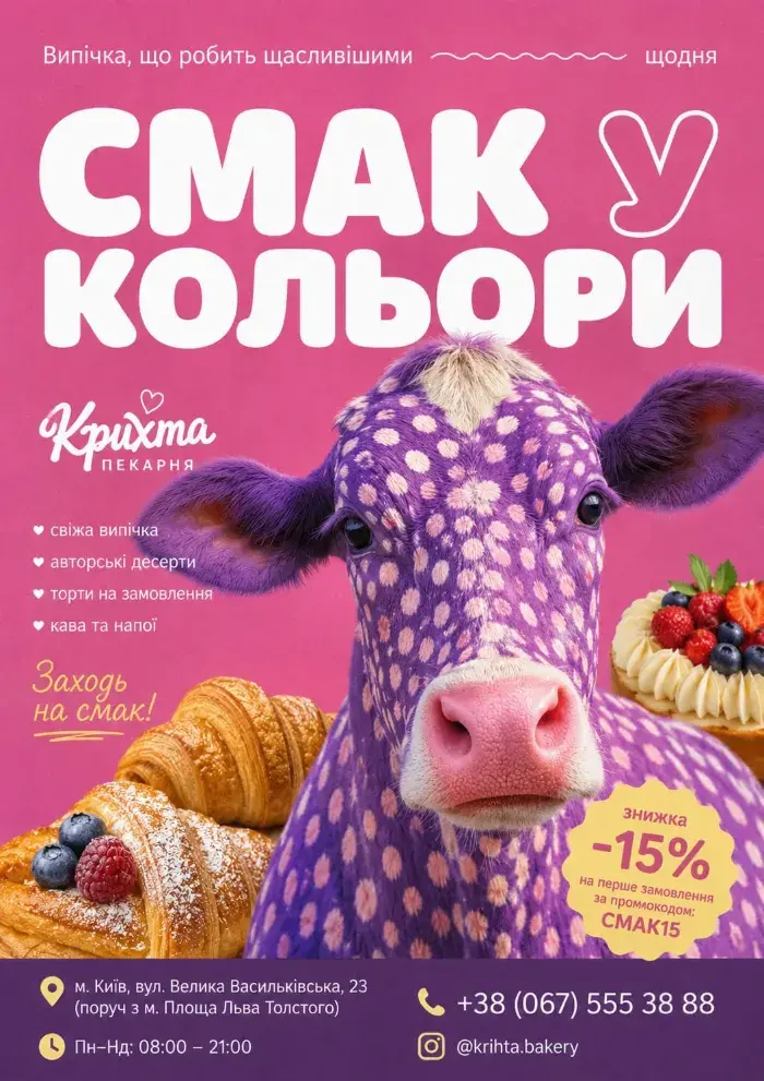 AI creative for the “Smak u Kolory” pastry shop