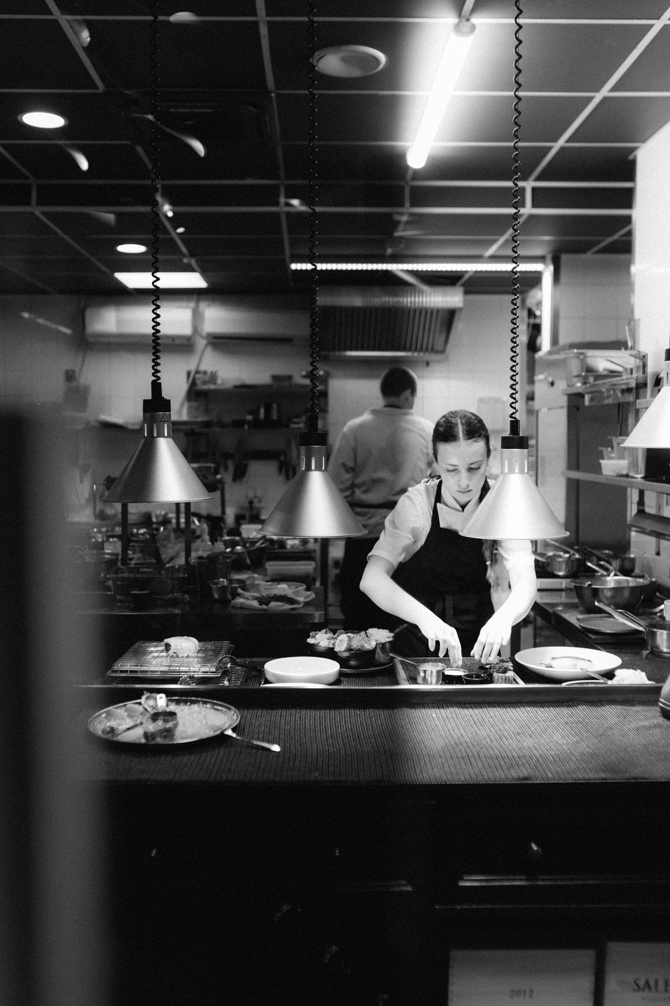 Chefs at work in the Chef's Corner kitchen