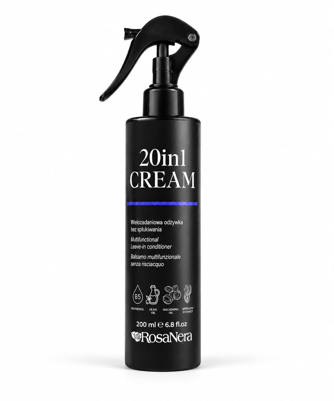 ROSA NERA 20-in-1 CREAM plaukų priežiūros kremas, 200 ml