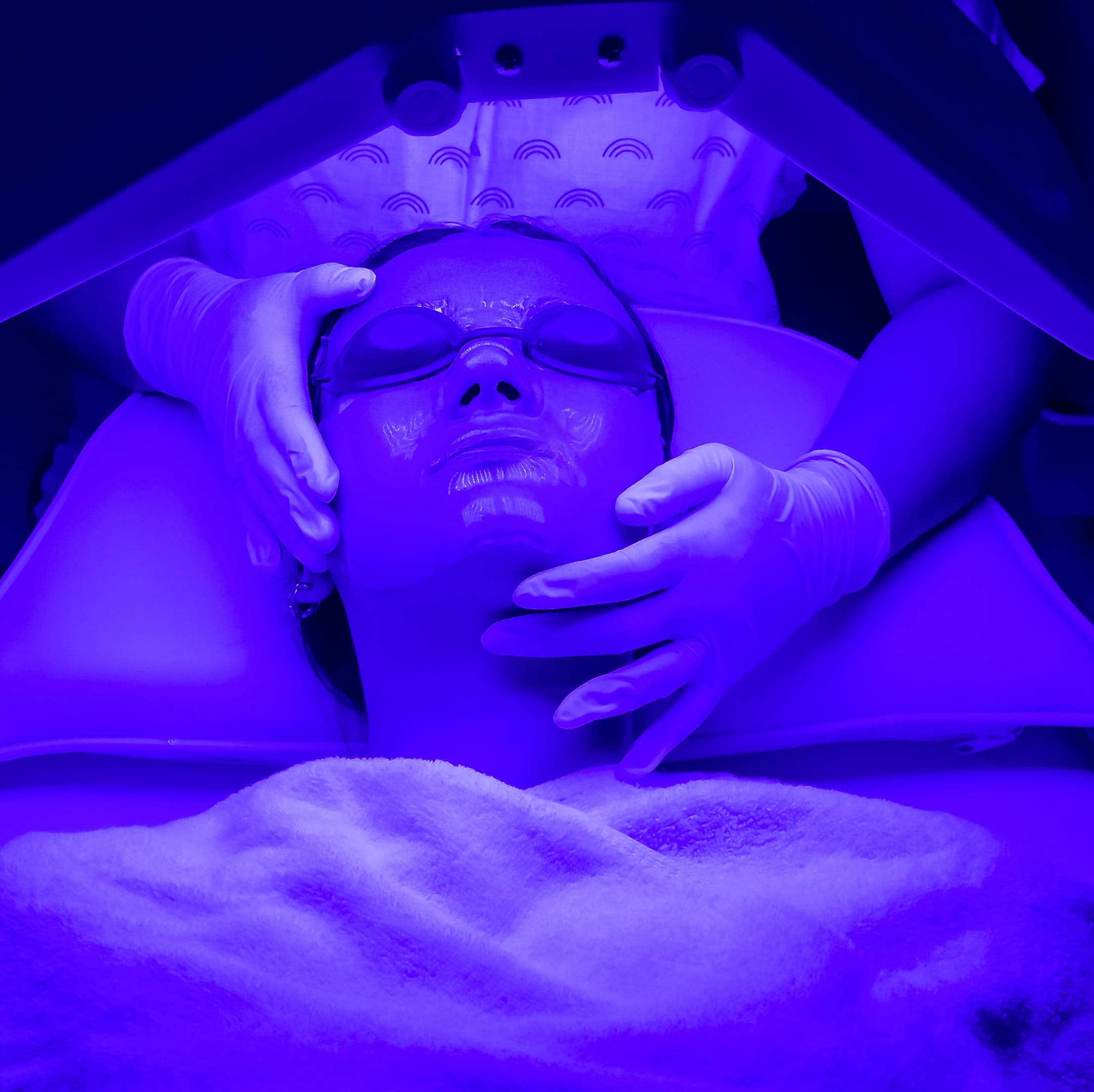 LED Light Therapy treatment in Burbank at NewSkinLA skincare studio