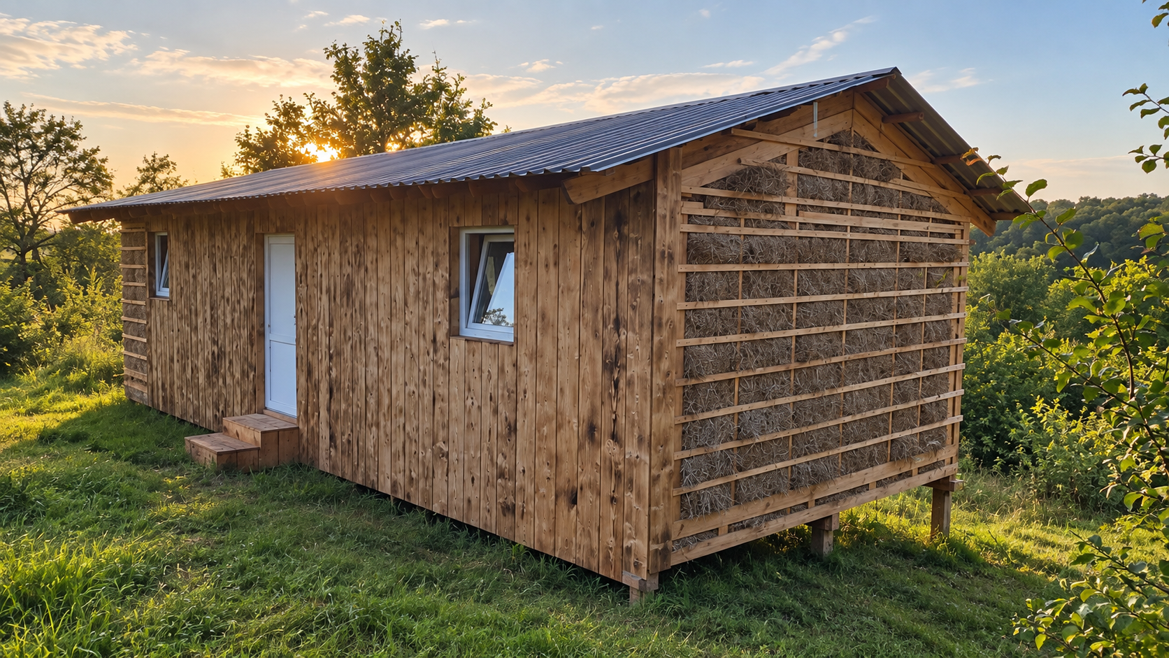 U-House transitional eco-housing prototype at Ptakha Camp