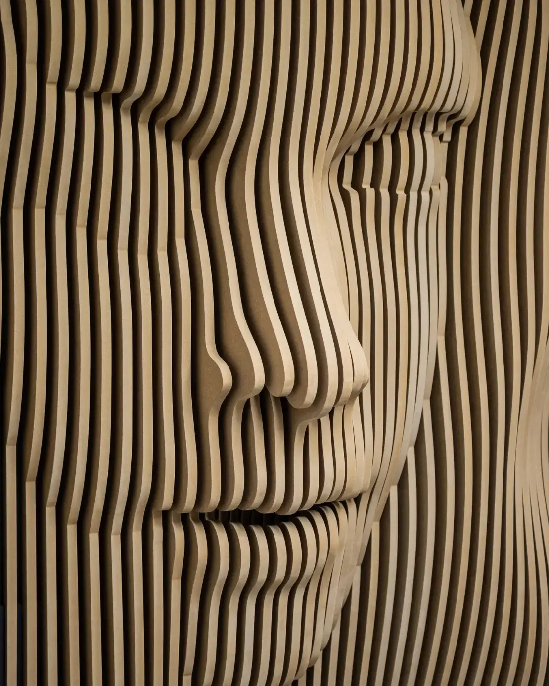 Modern slatted feature wall by ABJ