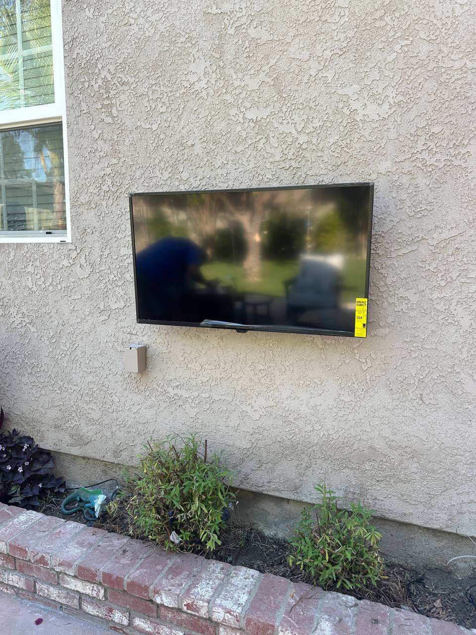 Outdoor patio TV installation