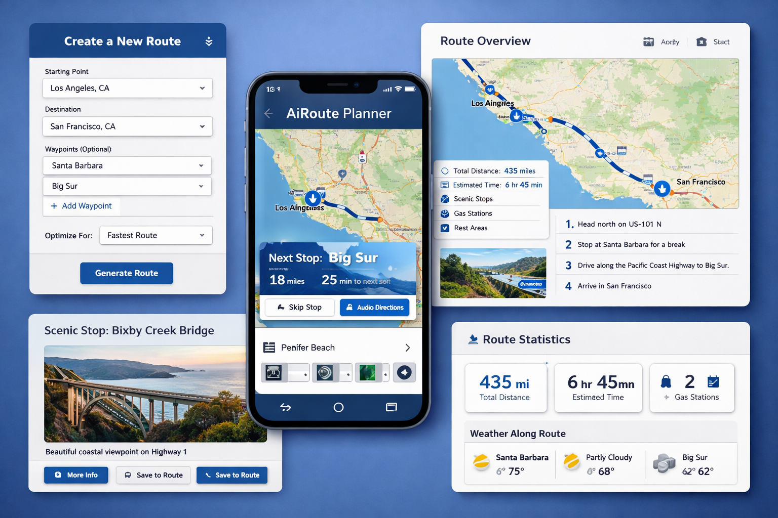 AI Leisure Route Planner interface preview