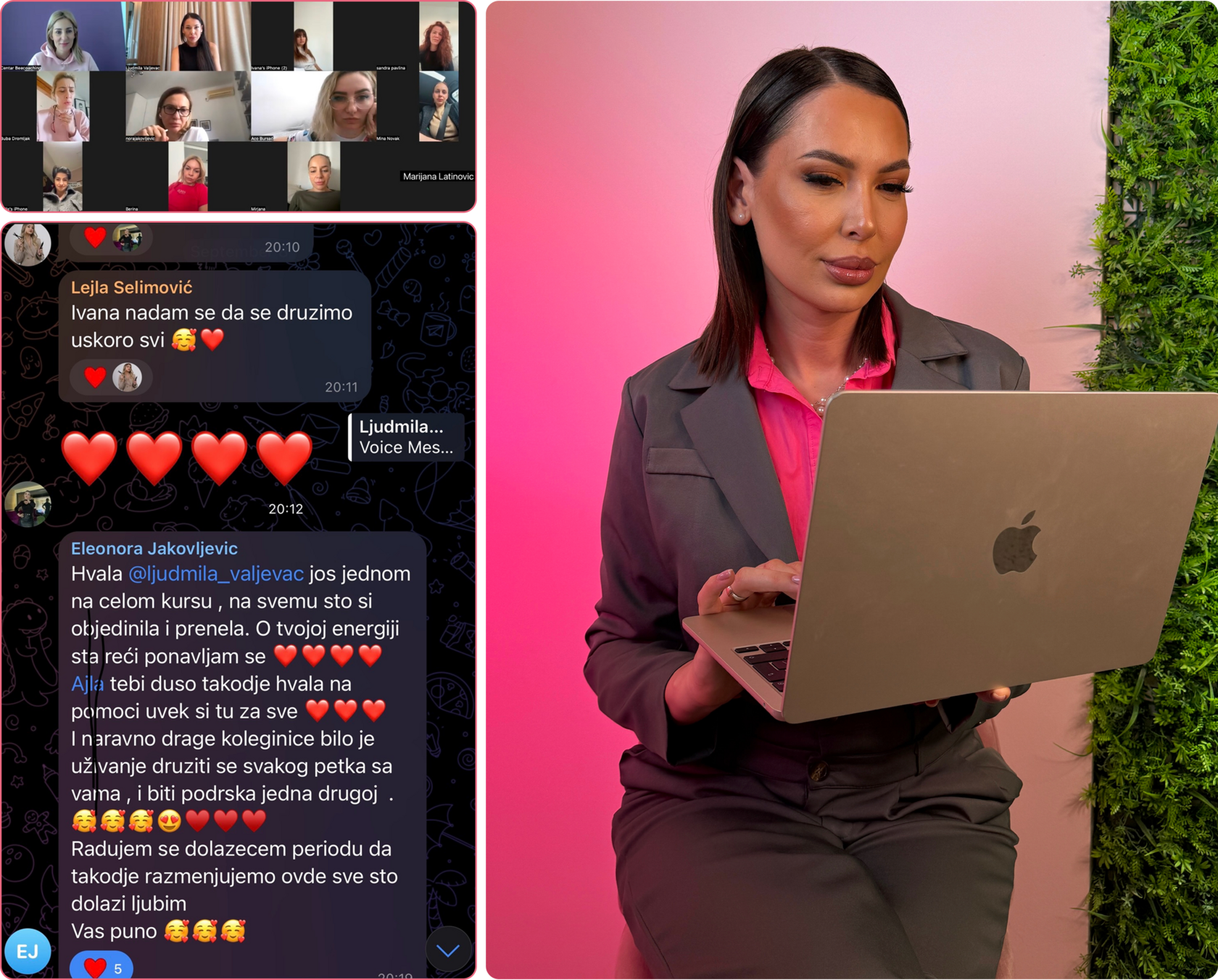 Beauty education collage