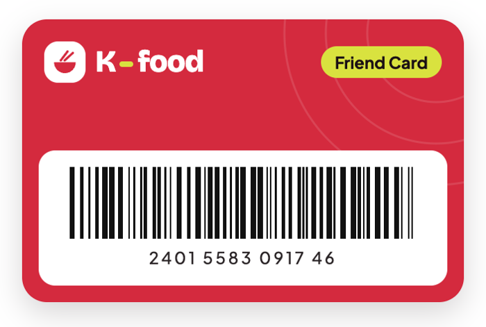 K-food Friend Card