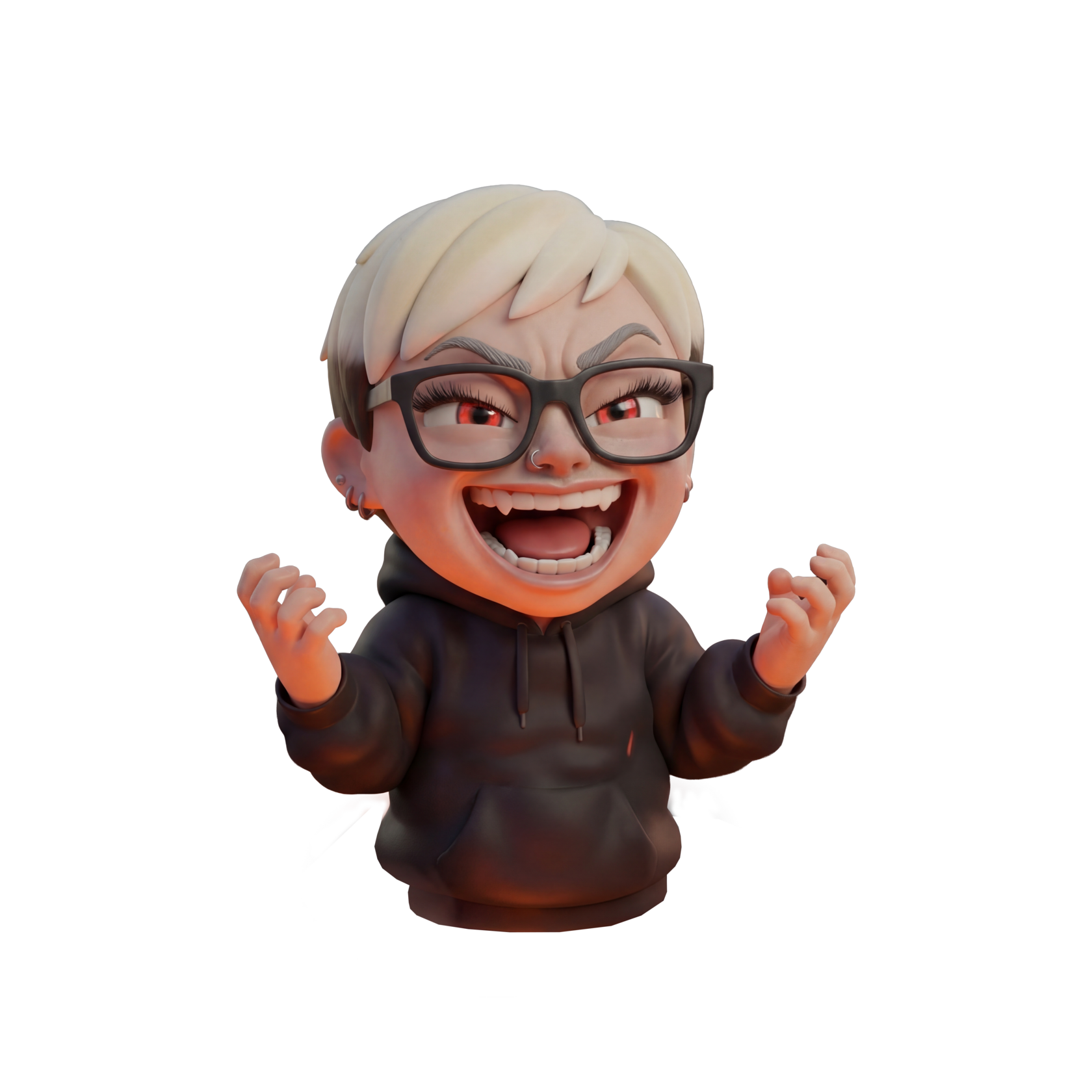 Sticker pack character, emotion 8