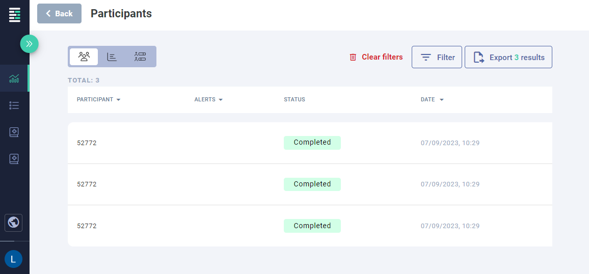 Project activity settings