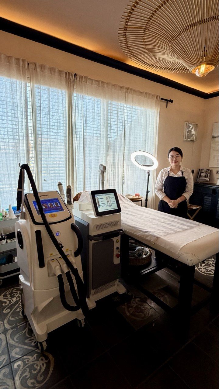 Treatment room at The Silk Road laser hair removal studio, Seminyak Bali