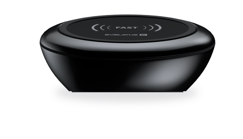 Black round wireless charger