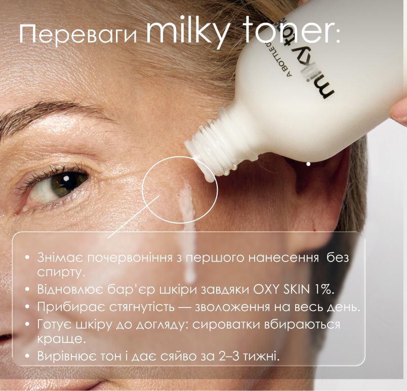 Відновлювальний milky-тонер для обличчя
