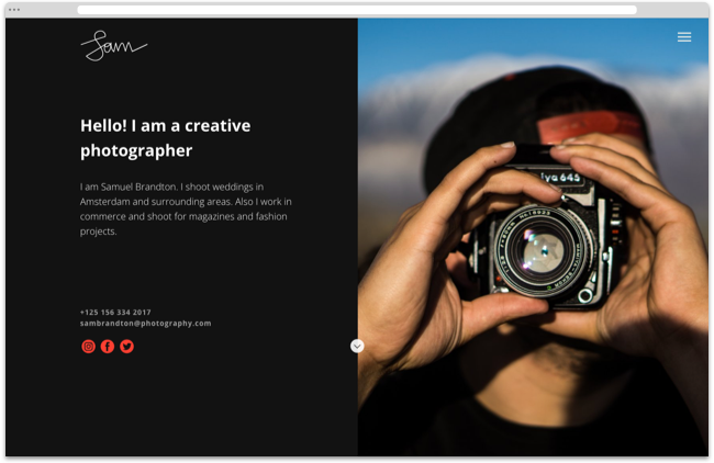 Разработка WEB сайтов для фотографов