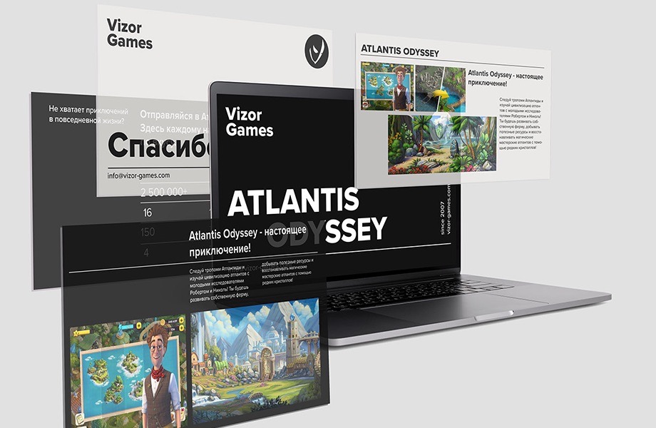 Портфолио студента - Айдентика для для разработчика игр Vizor