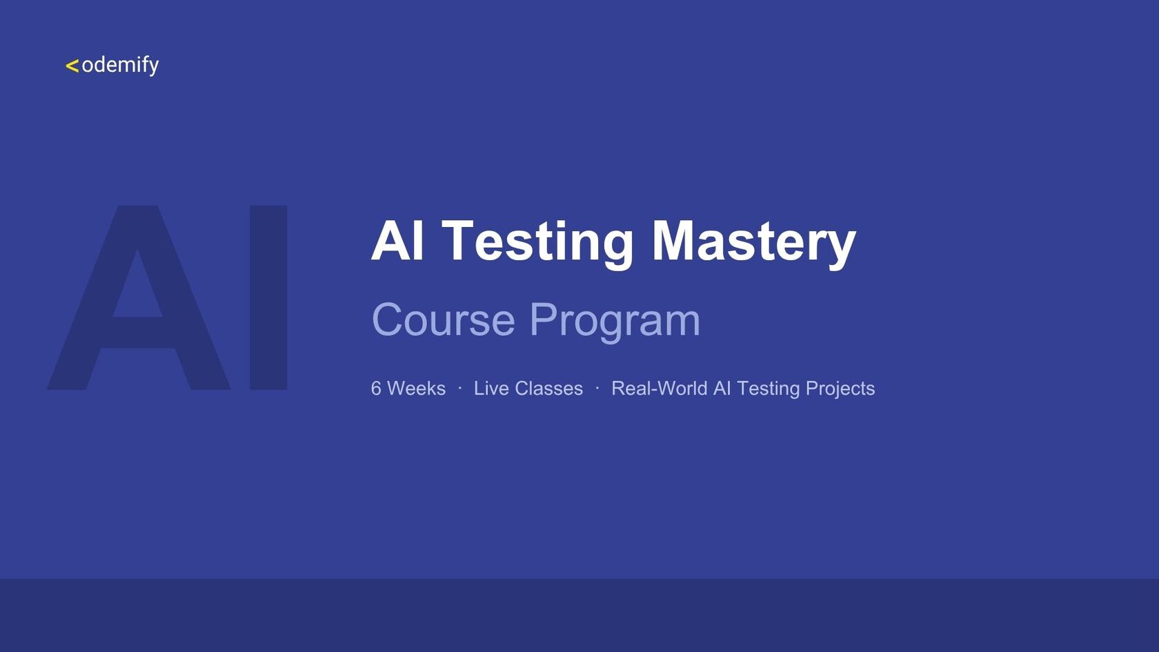 AI Testing Mastery: Learn to Test LLMs & AI Systems | Codemify Bootcamp